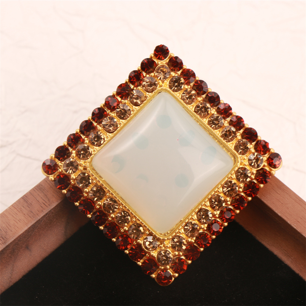 Baroque luxury beautiful square design men women brooch pin, wedding holiday party gift