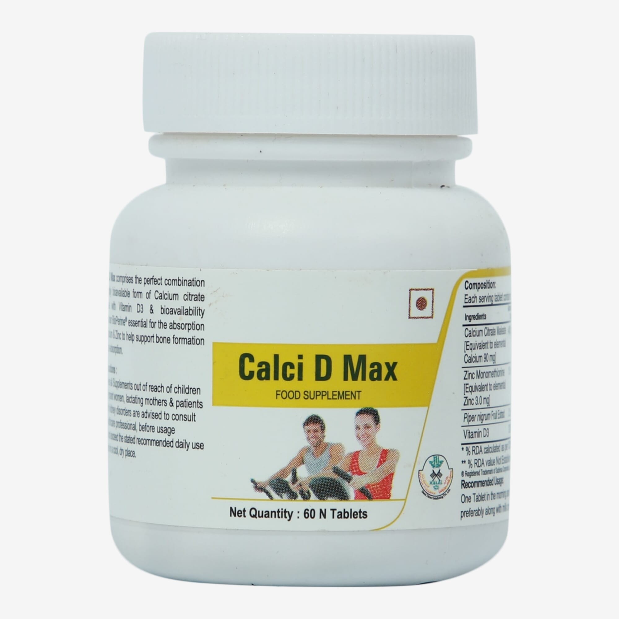 Calci D Max Food Supplement Net Quantity : 60 N Tablets