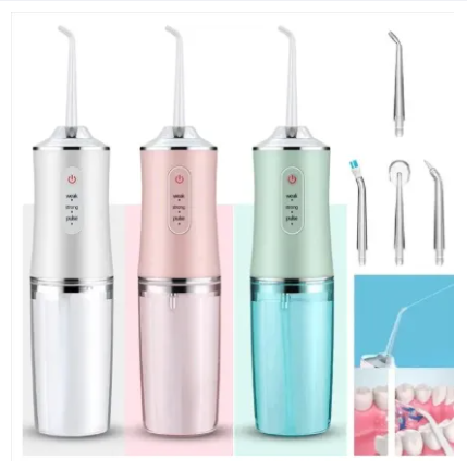 Prime Picks Premium Dental Flosser | 3 Speed Level (Soft,Normal Pulse) | 220ML Portable Oral Irrigator | Cordless Dental Water Flosser For Teeth Cleaning Teeth Whitening 3 Pressure Mode 4 Jet Tip IPX7 | Dental Floss | Dental Flosser | Oral Irrigator