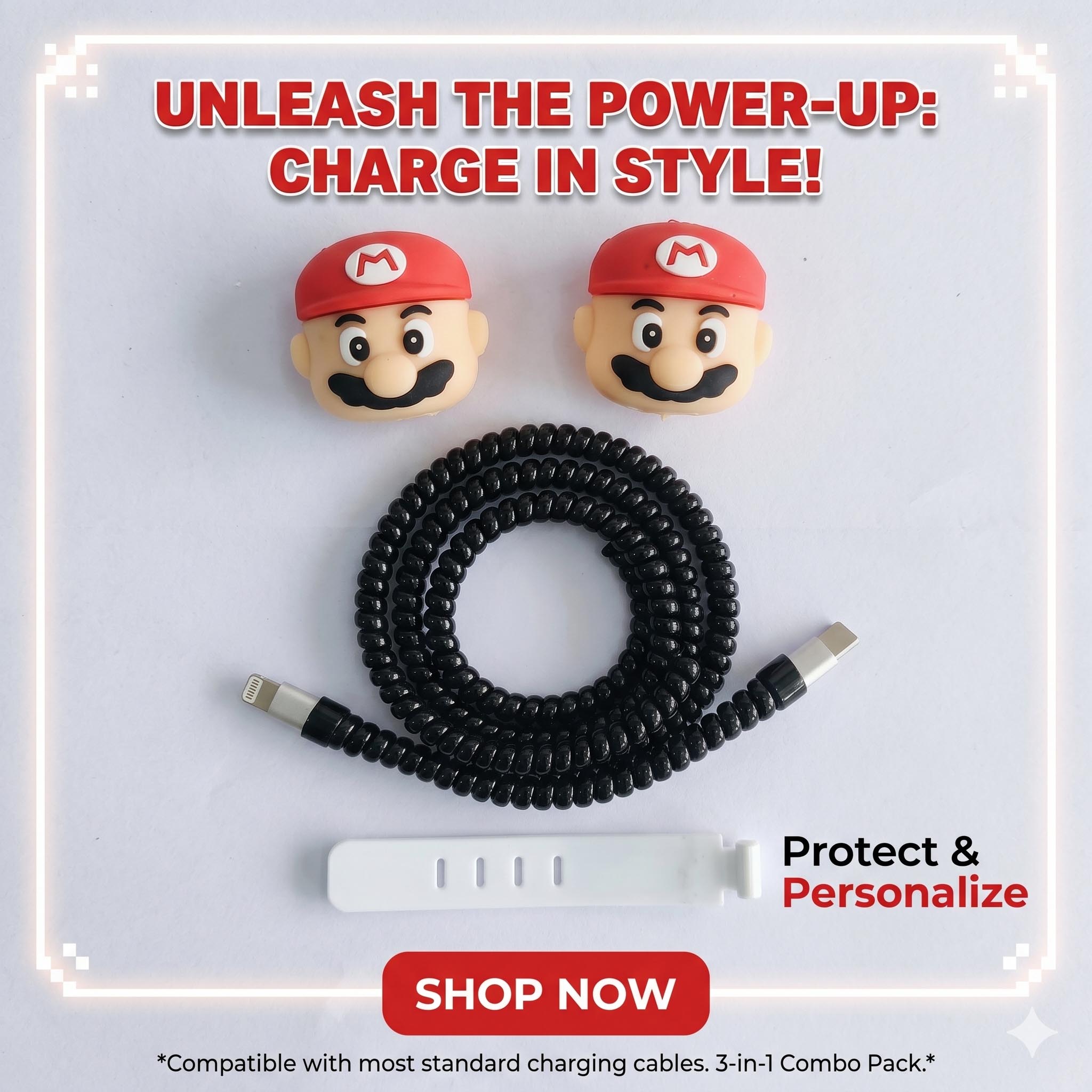 4 in 1 Charging Cable protector Data Cable Protector For Any Fast Charging Cable Protector