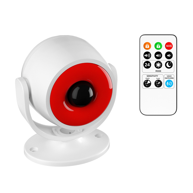 Tuya Wifi Sound and Light Infrared Alarm Human Body Induction Detector Anti-Theft Alarm Infrared Detector Remote Control