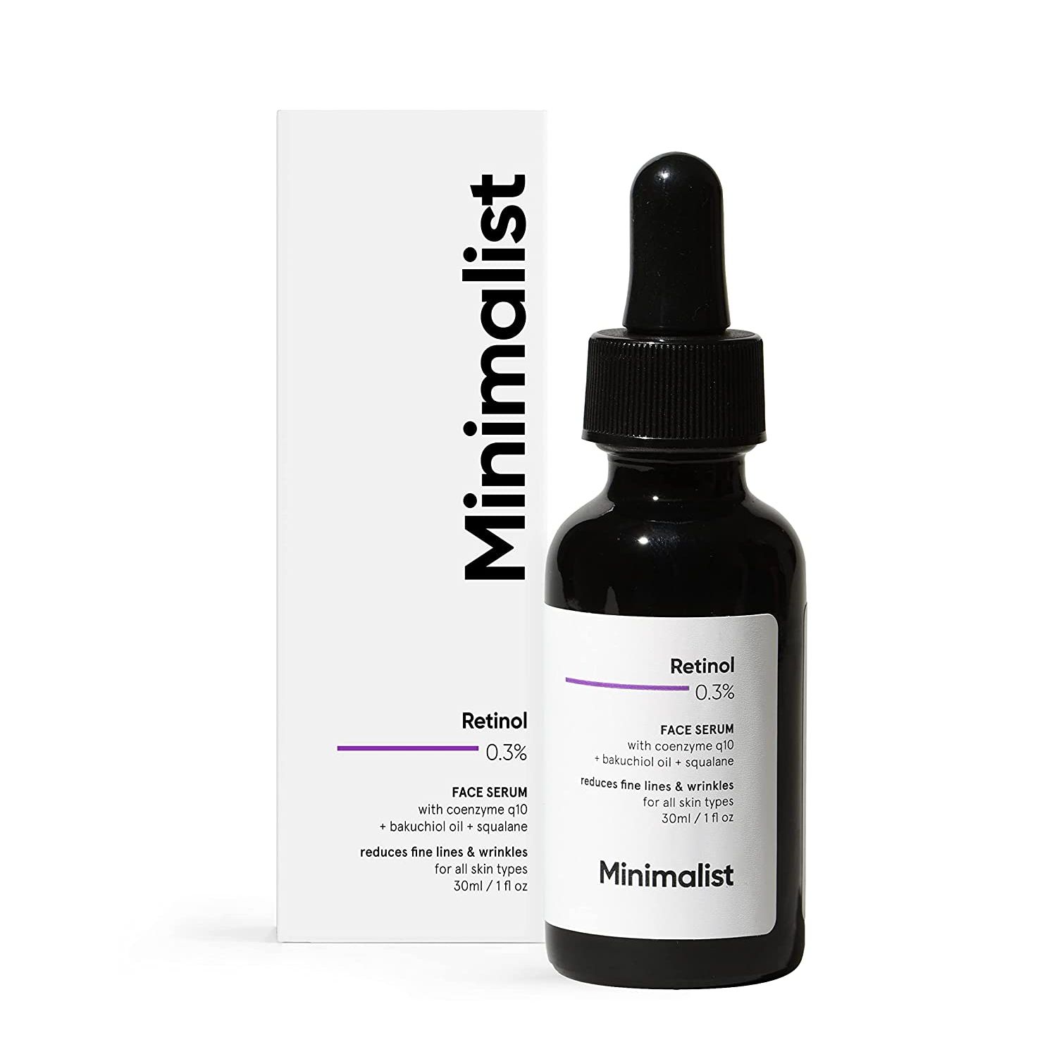 Minimalist 0.1% Retinal Face Serum | Reduces Fine Lines & Wrinkles | Anti-Aging | 20 ml