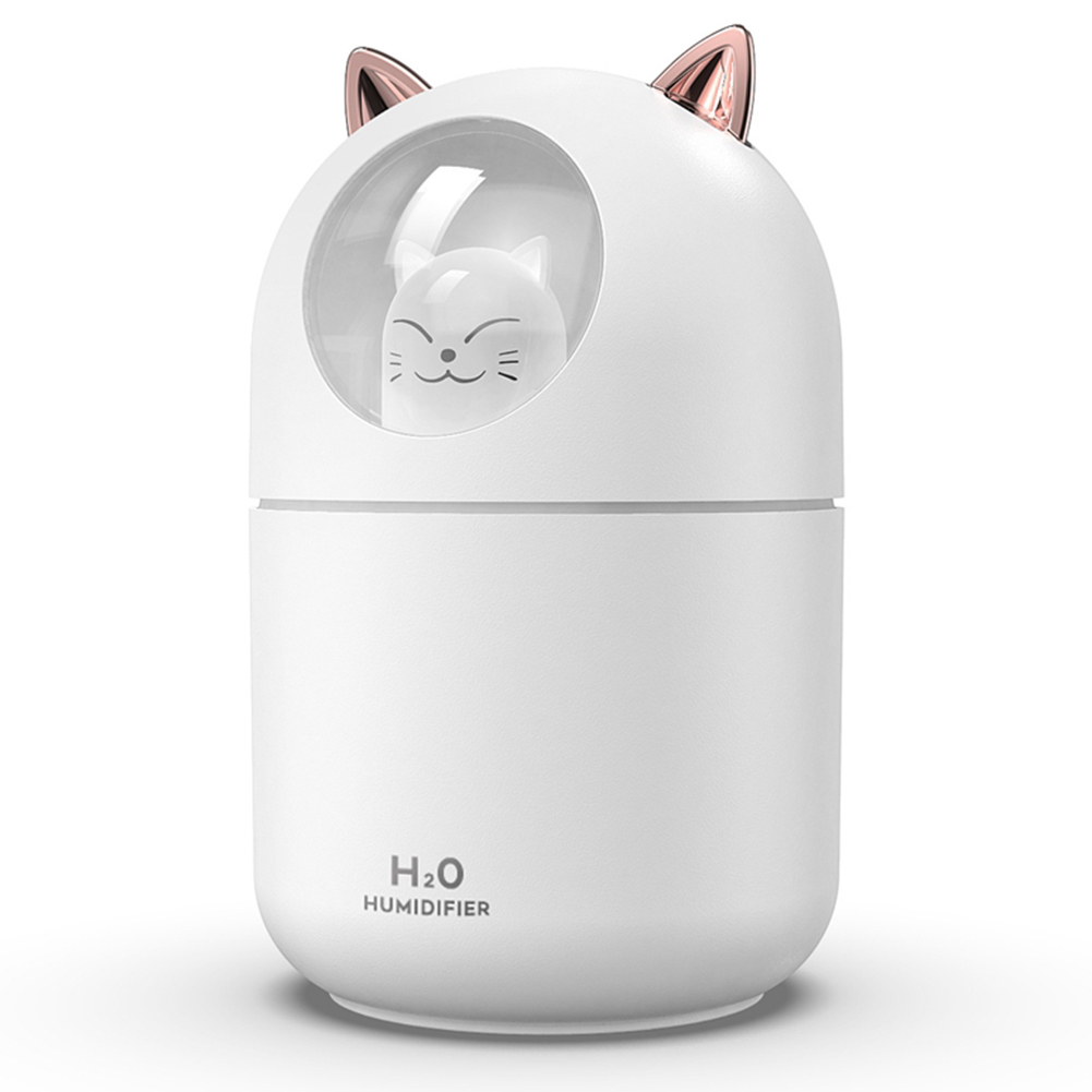 Small Humidifier 300Ml Mini Cool Mist Humidifier with Night Light,C