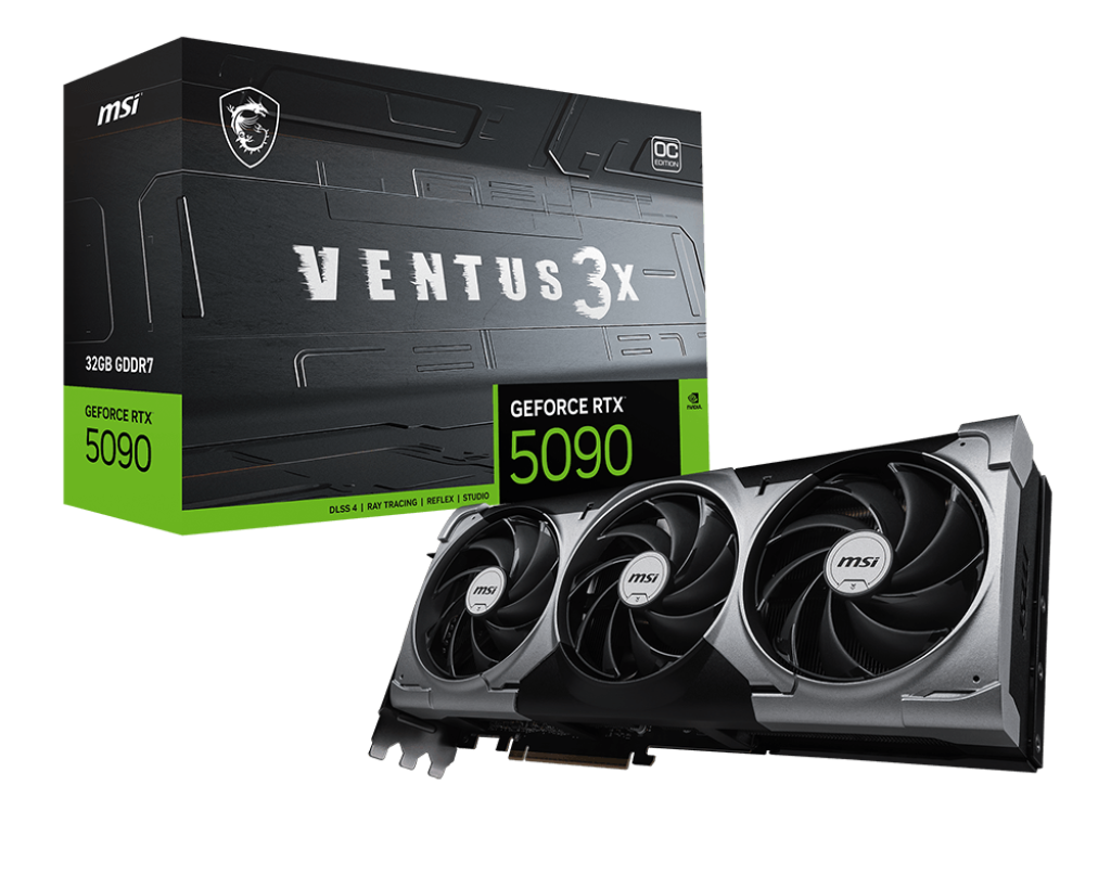 MSI RTX 5090 32G Ventus 3X OC Graphics Card (32GB GDDR7 | 512-bit | 2452 MHz Core Clocks | Triple FAN)