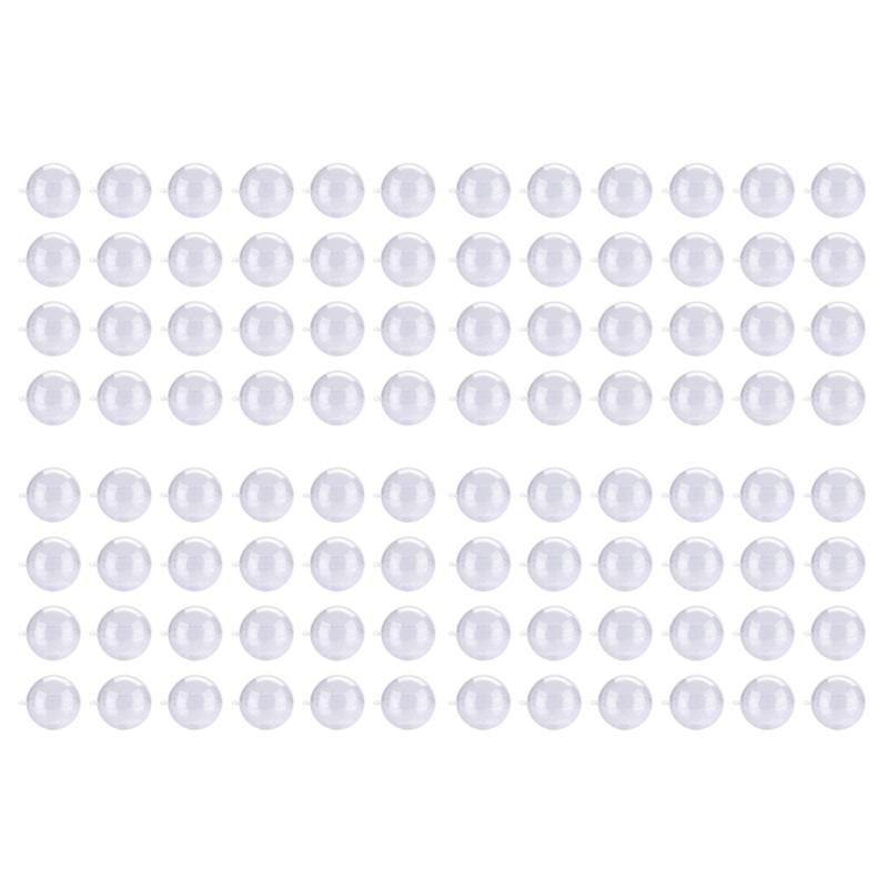 96 Balls DIY 70mm Christmas Tree Hanging Ball Transparent Ball Transparent Plastic Filled Ball Ornament