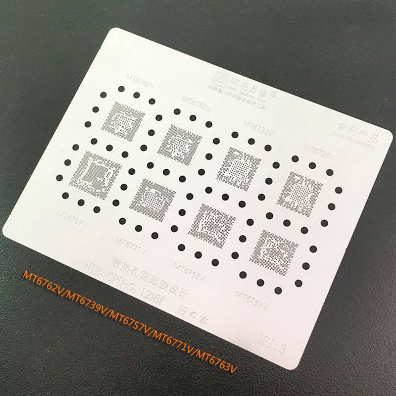 Amaoe high quality BGA reballing stencil MU:3 for MTK CPU MT6739V MT6762V MT6771V MT6763V MT6757