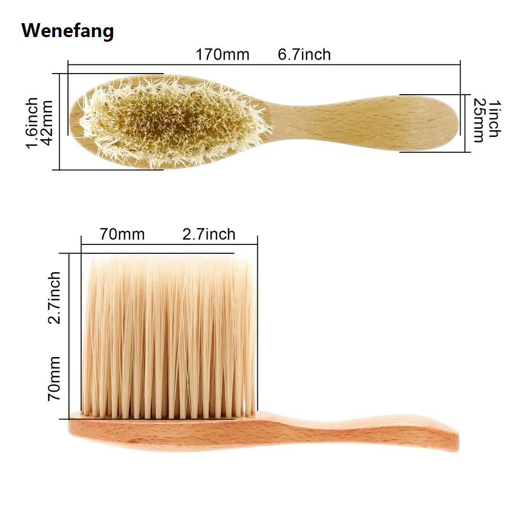 Wenefang Barber Soft Neck Face Duster Beard Brushes Hair Cleaning Hairbrush Salon Cutting Hairdressing Styling Tool Accessories