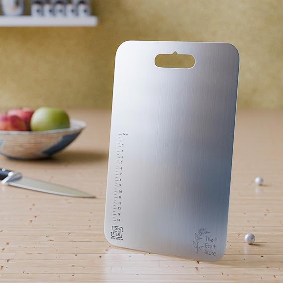 Stainless Steel Chopping Board (304 Food Grade Steel, Size: 32x22cm & Thickness: 1mm)