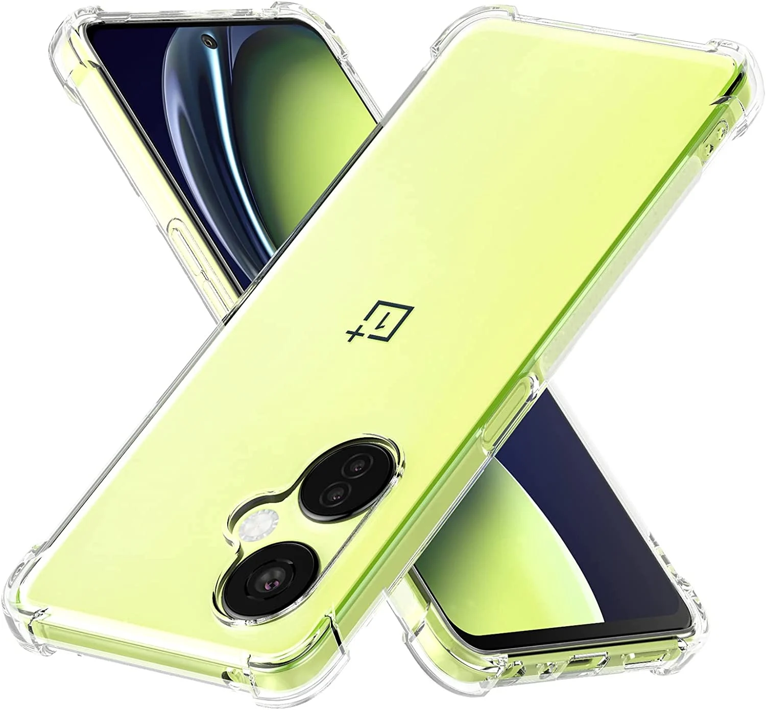 Oneplus Nord CE3 Oneplus Nord CE3 Lite Clear Cover with Camera Protection Reinforced Corner Bumper Clear Transparent Shockproof Soft Cover Case