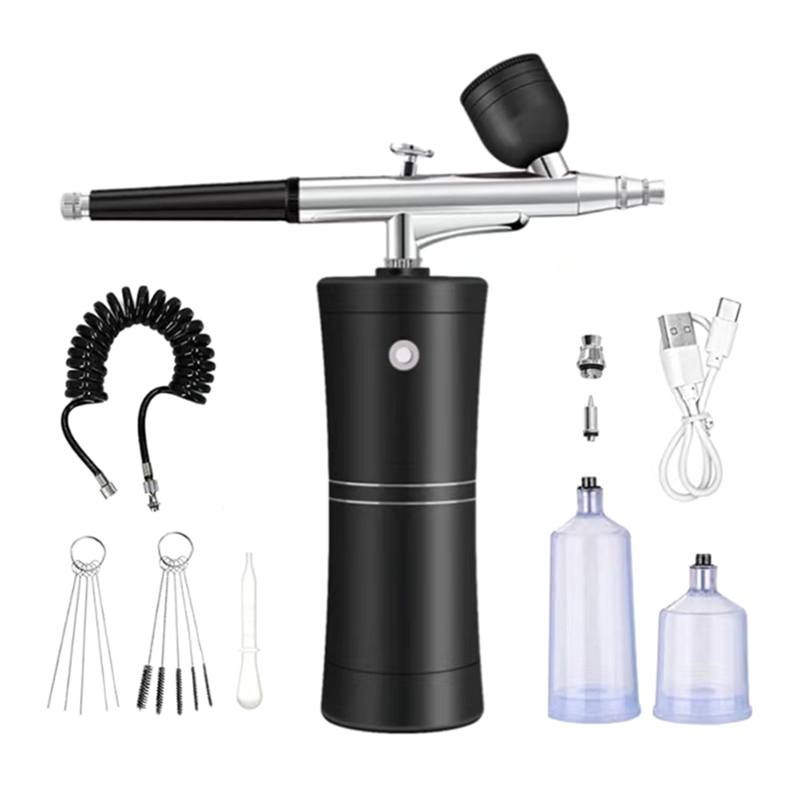 Airbrush Kit Cordless Mini Airbrush with Compressor Set Makeup Oxygen Machine A 1Set