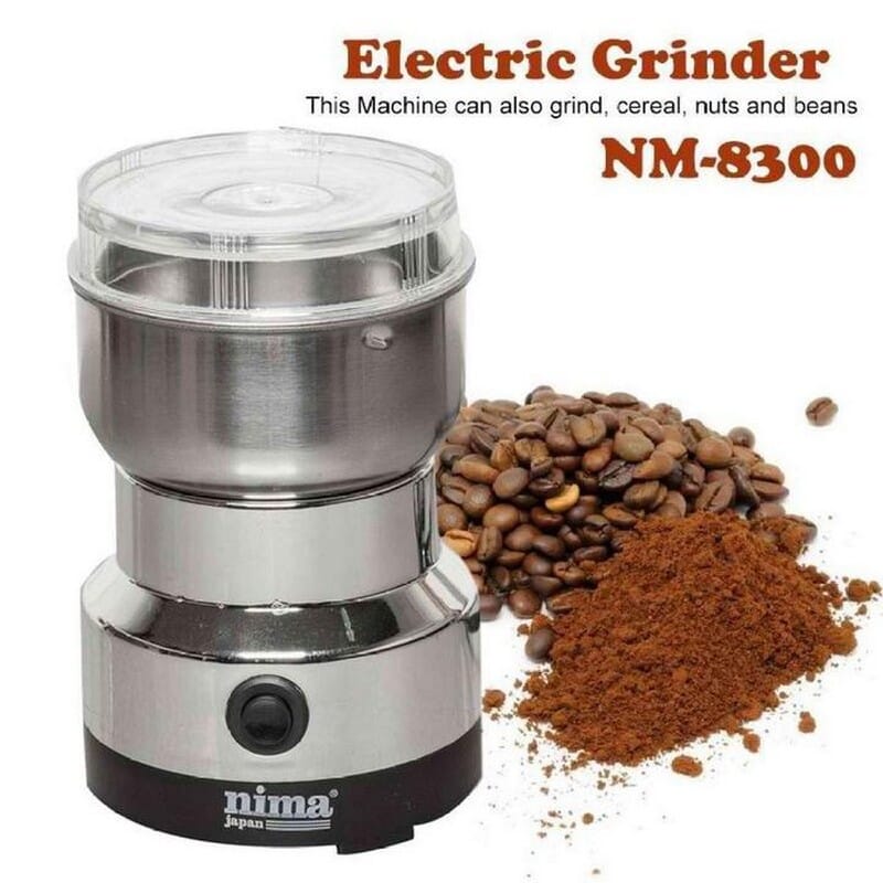 Mini Portable Electric Mixer Grinder with Stainless Steel Jar and Durable Stainless Steel Blade for Grinding Coffee Bean Nut Seeds