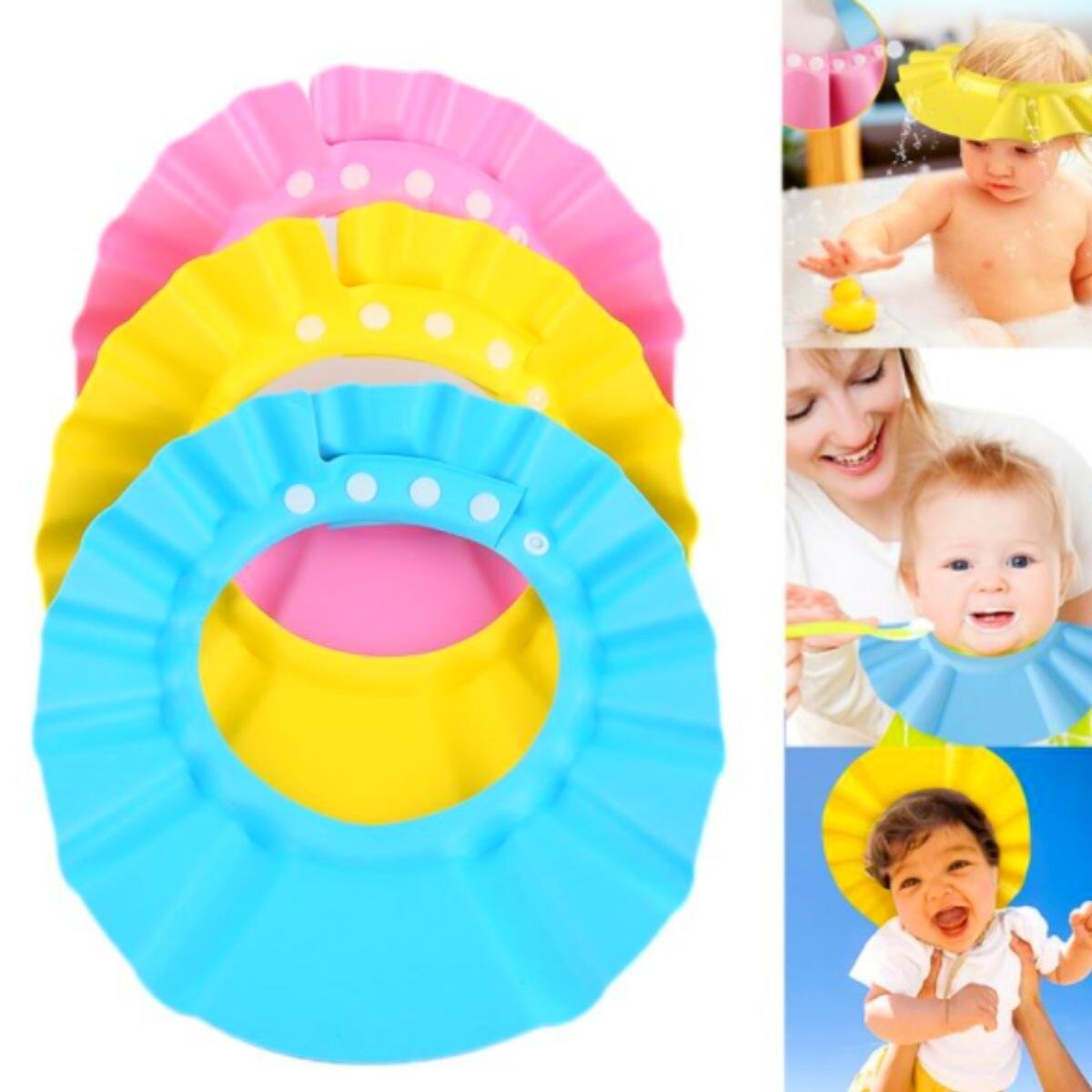 Mumlove Baby Shower Cap Bath Visor - Cute Design For Hair Washing Fun And Safety
