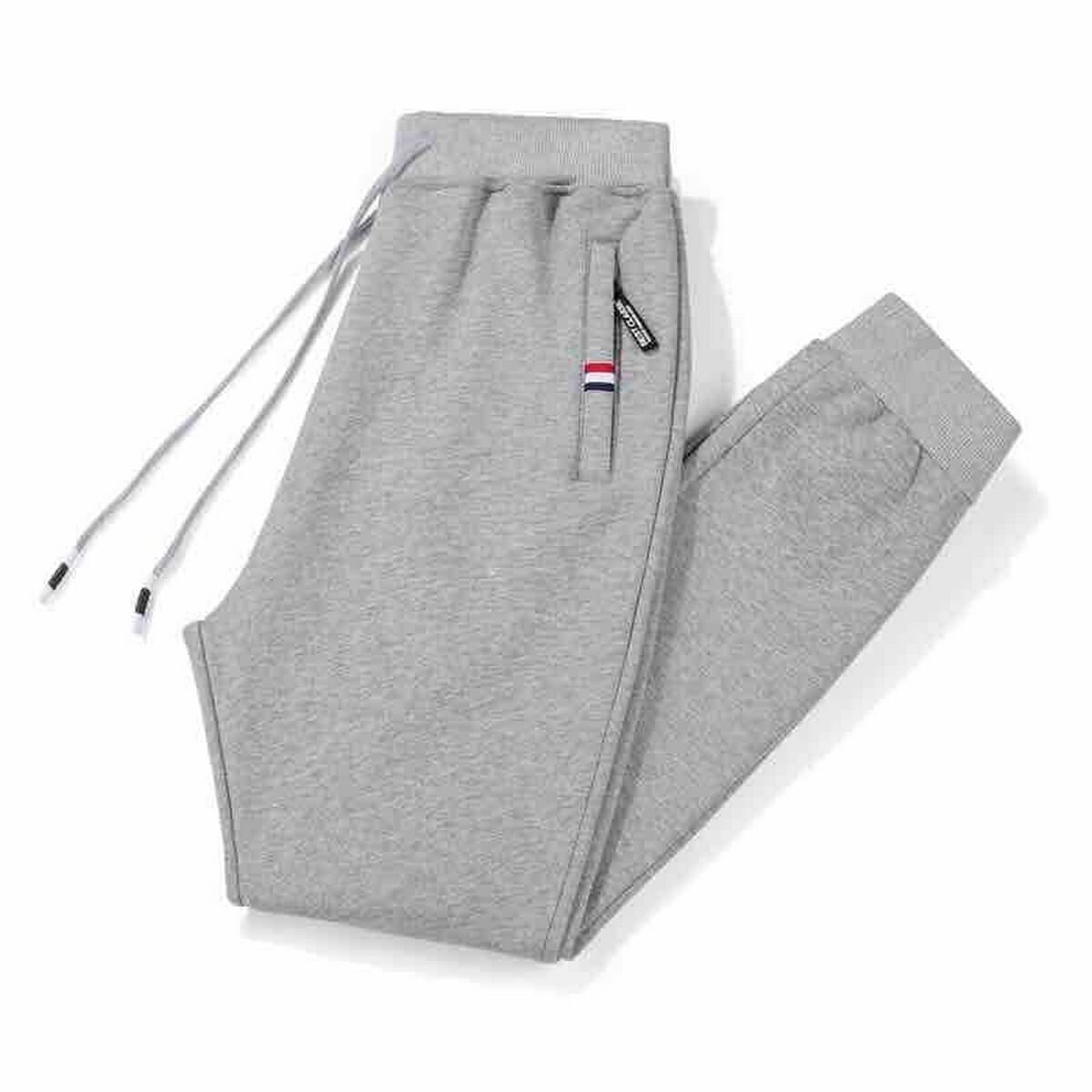 Men'S Mixed Cotton Inside Fleece Trouser With Front And Back Ziffer Pockets - Fashion | Trousers For Men
