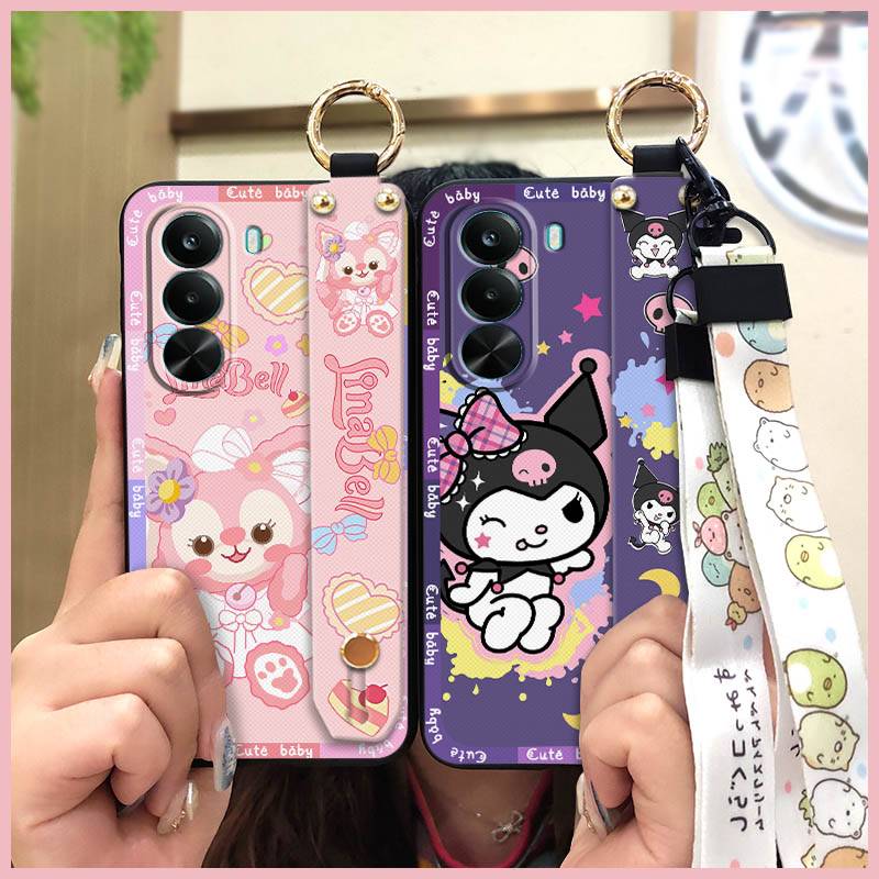 Cute Ring Phone Case For Realme P4X 5G Soft case Lanyard Shockproof Waterproof Fashion Design Protective Back Cover