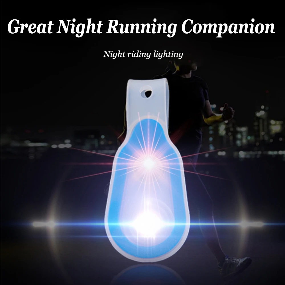 2025 New LED Lighted Clip On Silicone Magnet Backpack Light Outdoor Sports Light For Night Walking Running Sports Outdoor Emergency Use