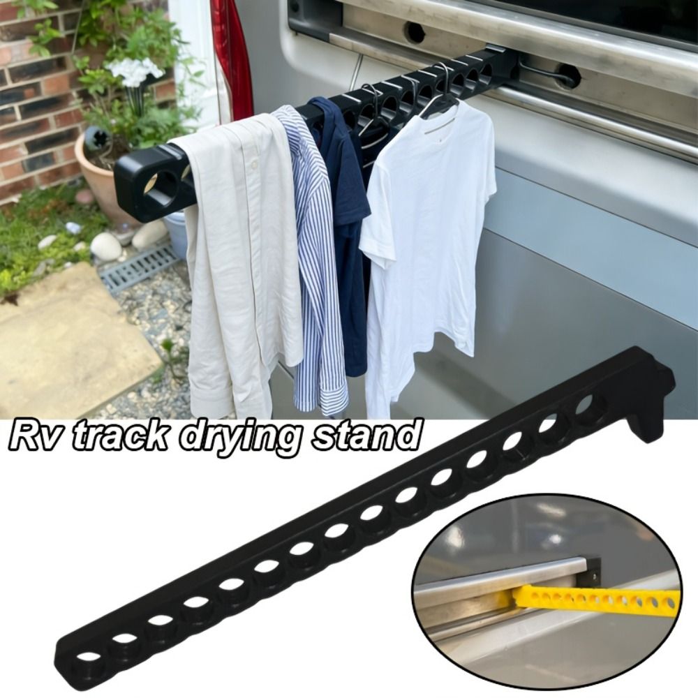 Durable Creative Drying Rack for RV Tracks Detachable Space-Saving Wall-Mounted Drying Rack Portable 3D Printing No-Drill Clothes Hanger RV Accessories
