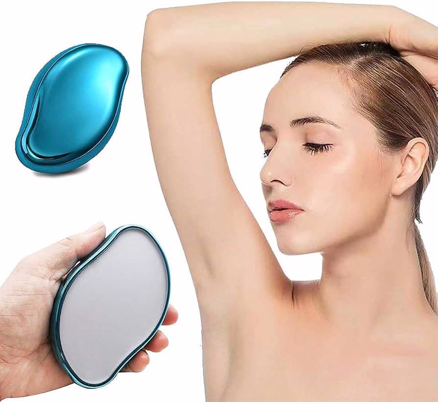 Crystal Hair Eraser for Women and Men | Painless Hair Removal Tool | Nano Glass Exfoliation | Reusable Epilator for Arms, Legs, Back & More