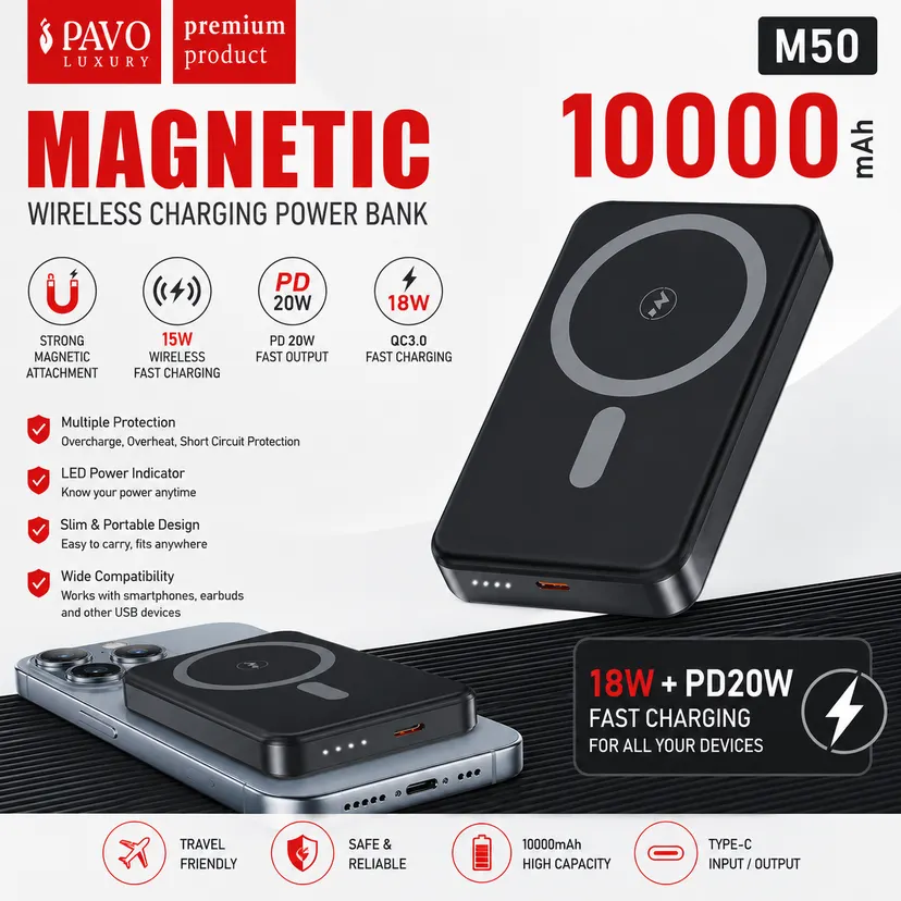 Wireless Power Bank 10000 Mah