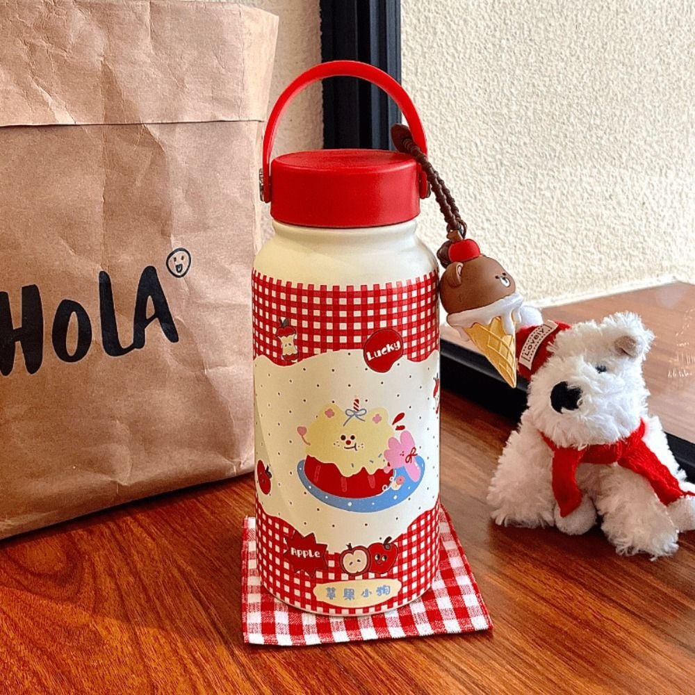New 900ml Vacuum Cup Puppy Blue Star Insulated Water Bottle Portable Stainless Steel Thermal Car Cup