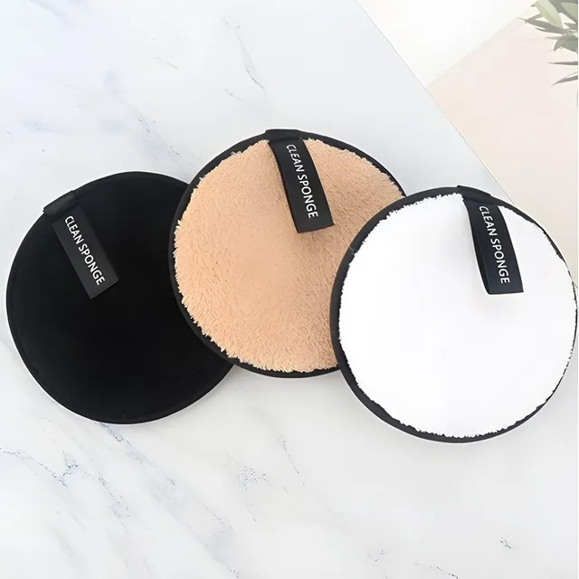 1 Pcs Washable Makeup Remover Reusable Cleansing Pad Random Color