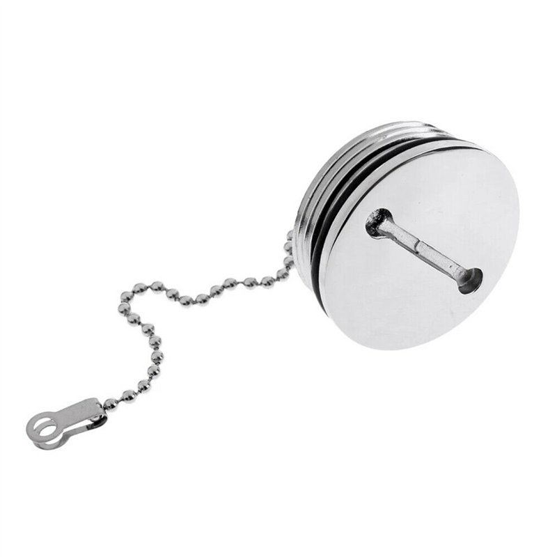 Fullhaodd 2X Boat Deck Fill Filler Replacement Cap with Chain Stainless Steel Fuel Water Gas