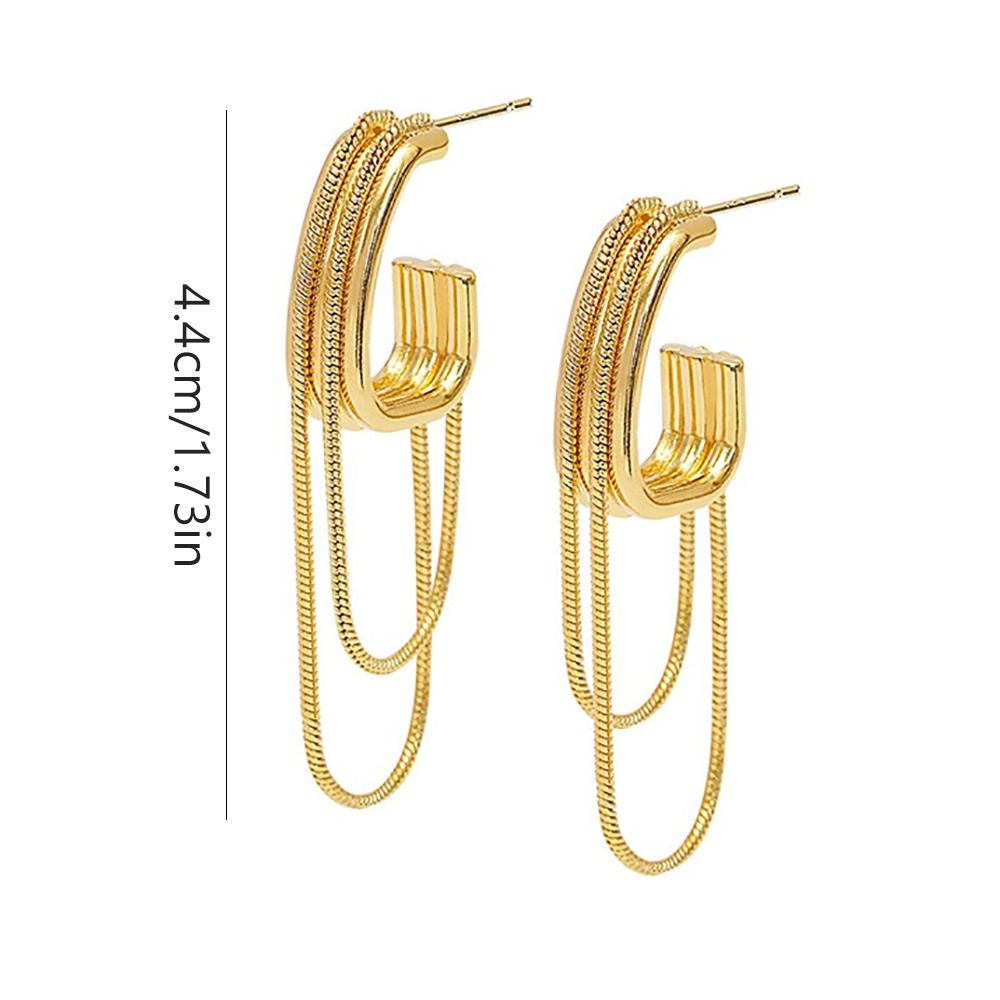 Creative Metal Tassel Geometric Earrings Ear Accessory Minimalist Women's Drop Earrings Fashion Jewelry Dangle Earrings Party