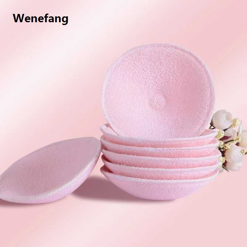Wenefang 2/4 Pcs Breast Pads Cotton Anti-overflow Nursing Bra Breast Pads Reusable Soft 3D Cup Baby Feeding Washable Bra Inserts Supplies