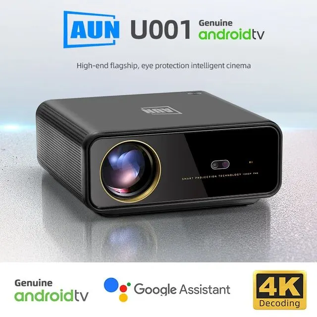 AUN U001 Projector Genuine Android 11 TV Full HD 1920x1080P 4K Decode Movie Theater 3D Electric Focus Home Cinema