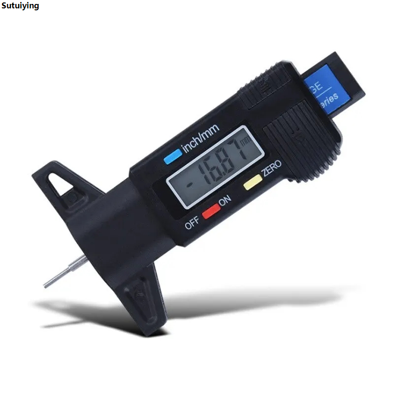 Sutuiying Digital Depth Gauge Caliper Tread Depth Gauge LCD Tire Tread Gauge 2025 New For Car Tire 0-25mm Measurer Tool Caliper Repair Tools 1PC