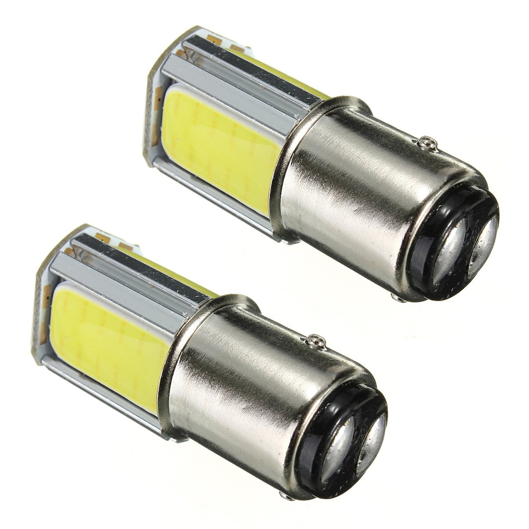OYPFXMI 4 x 1157 BAY15D COB LED Car Parking Light Brake Light Flashing Tail Light DC 12V White