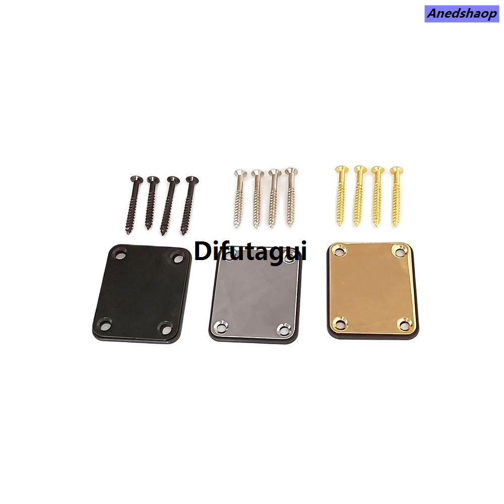 Difutagui 1 Set Electric Guitar Neck Plate Fix Fifty percent Affordable discount Tele Guitar Neck Joint Board 4 Screws