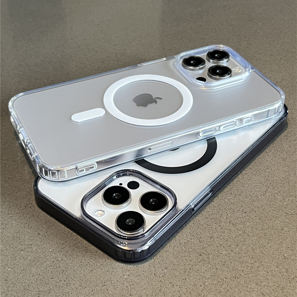 HOCE Matte Clear For Magsafe Magnetic Phone Case For iPhone 17 Air 16 15 14 13 12 11 Pro Max Plus Anti-fall Frame Cover