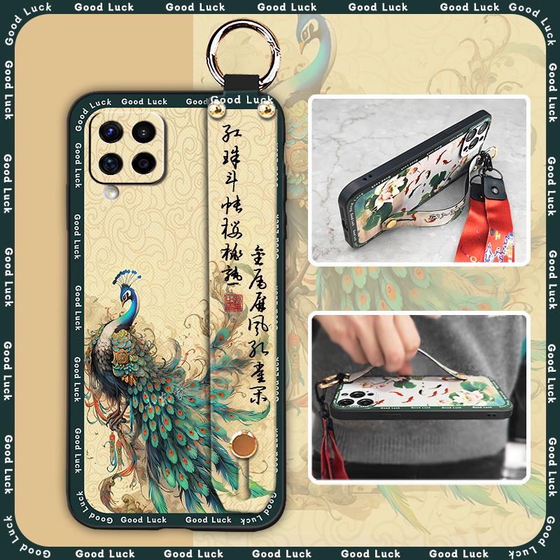 ring Anti-knock Phone Case For Samsung Galaxy A42 5G/SM-A462B/M42 5G old lady protective Wristband Phone Holder Durable