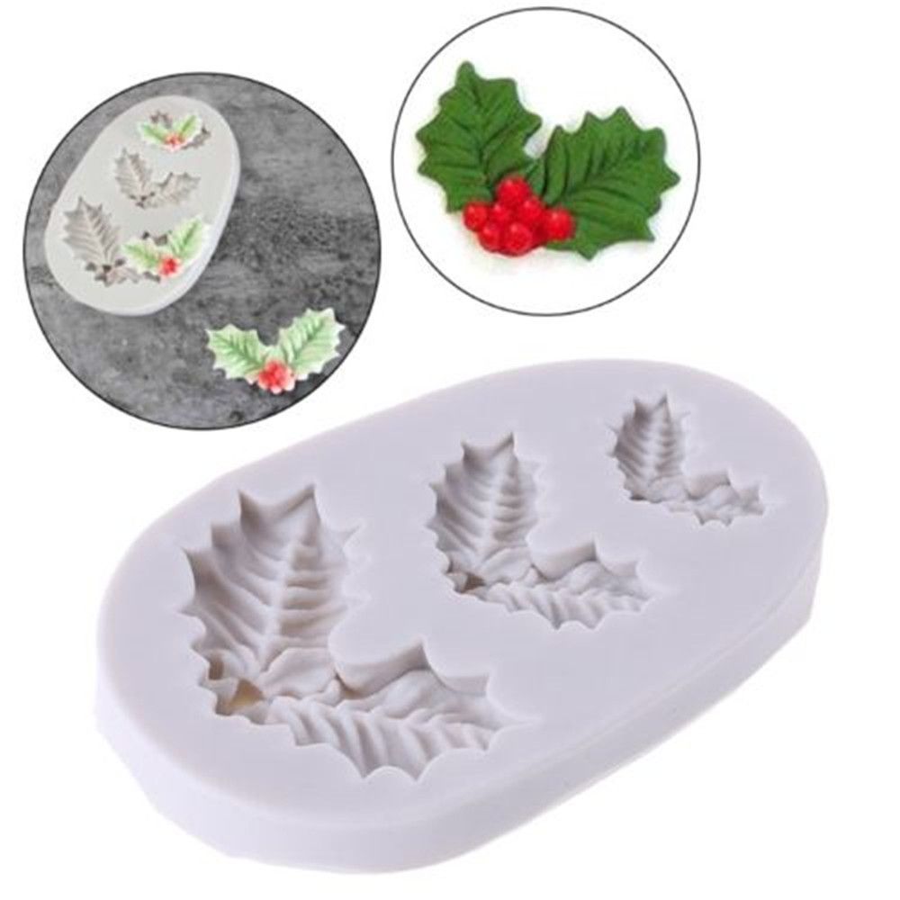 Food Fondant Cake Cake Decoration Leaf Mold Silicone Molds Christmas Tree Chocolate