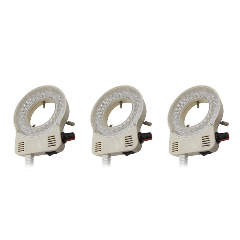 OUMERY 3X US Plug White Adjustable 56 LED Ring Light Illuminator, Suitable for Stereo Microscopes and Cameras