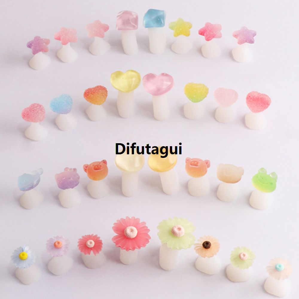 Difutagui High Quality 8pcs Soft Silicone Toe Separator Crystal Candy Color Flower Portable Modeling Foot Finger Divider Form Manicure Pedicure Nail Art Tools