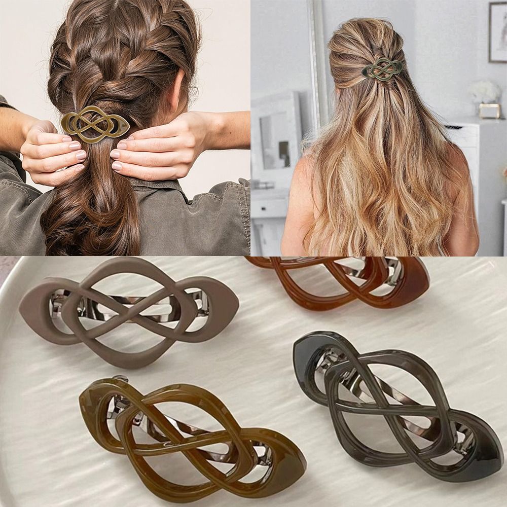 New French Hair Barrettes Resin Matte Finish Hair Clips Chic Shape Design Pure Color Hair Accessories for Thick Thin Long Short Hair Stylish