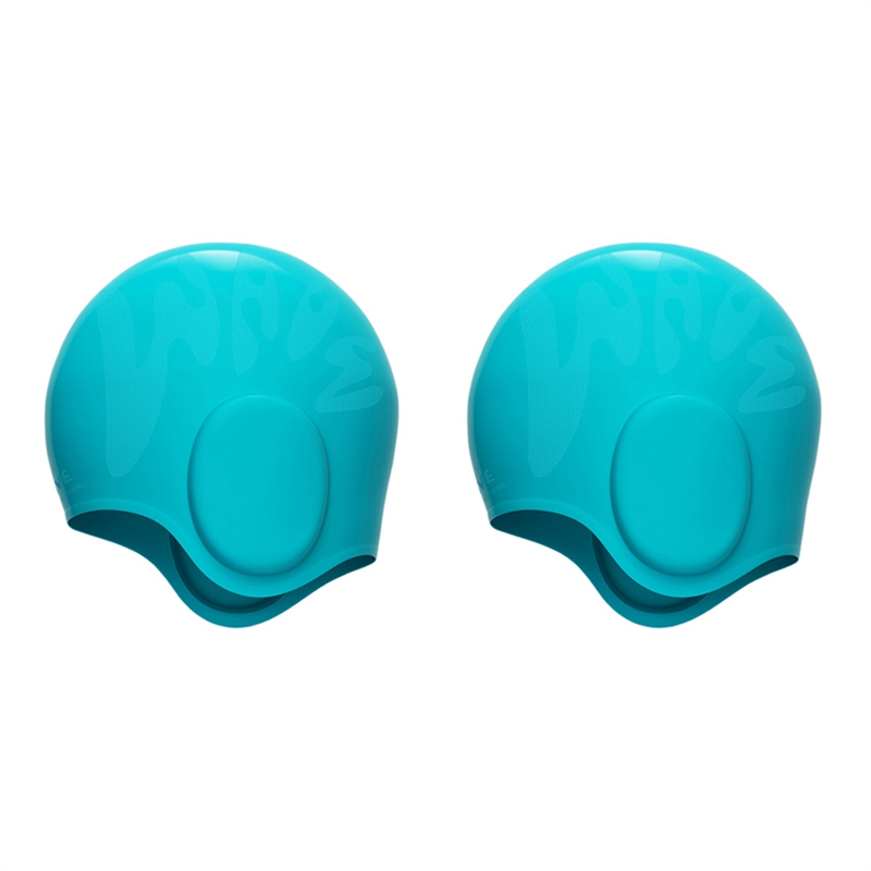 ARELENE 2X Unisex Kids Swimming Cap 3D Ear Protection Silicone Swimming Cap Waterproof Swim Cap for Kids Boys Girls 2