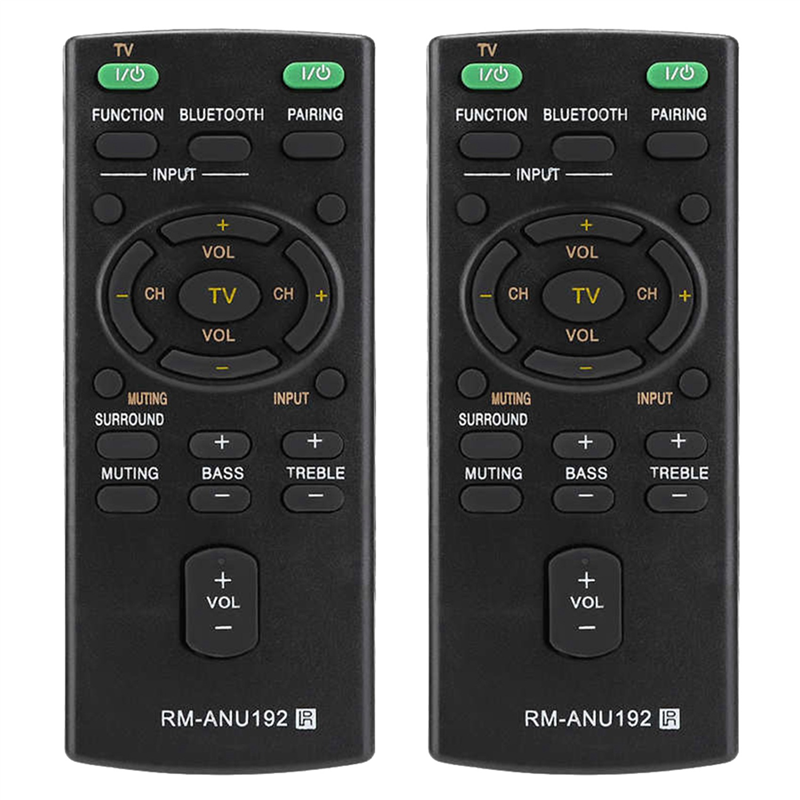 TWEXQNY 2X -ANU192 Bluetooth Speaker Remote Control Sound Bar SACT60BT -WCT60 SSWCT60 HT-CT60BT HTCT60BT SA-CT60BT