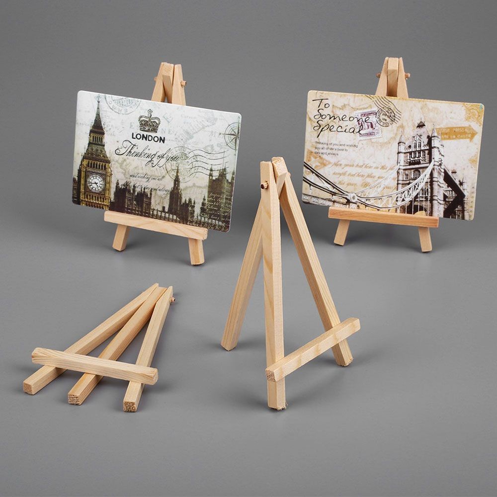 Mini Portable Wooden Art Easel Stand Adjustable Angle Tabletop Mobile/ Tablet Stand Holder Painting Easel Display Stand