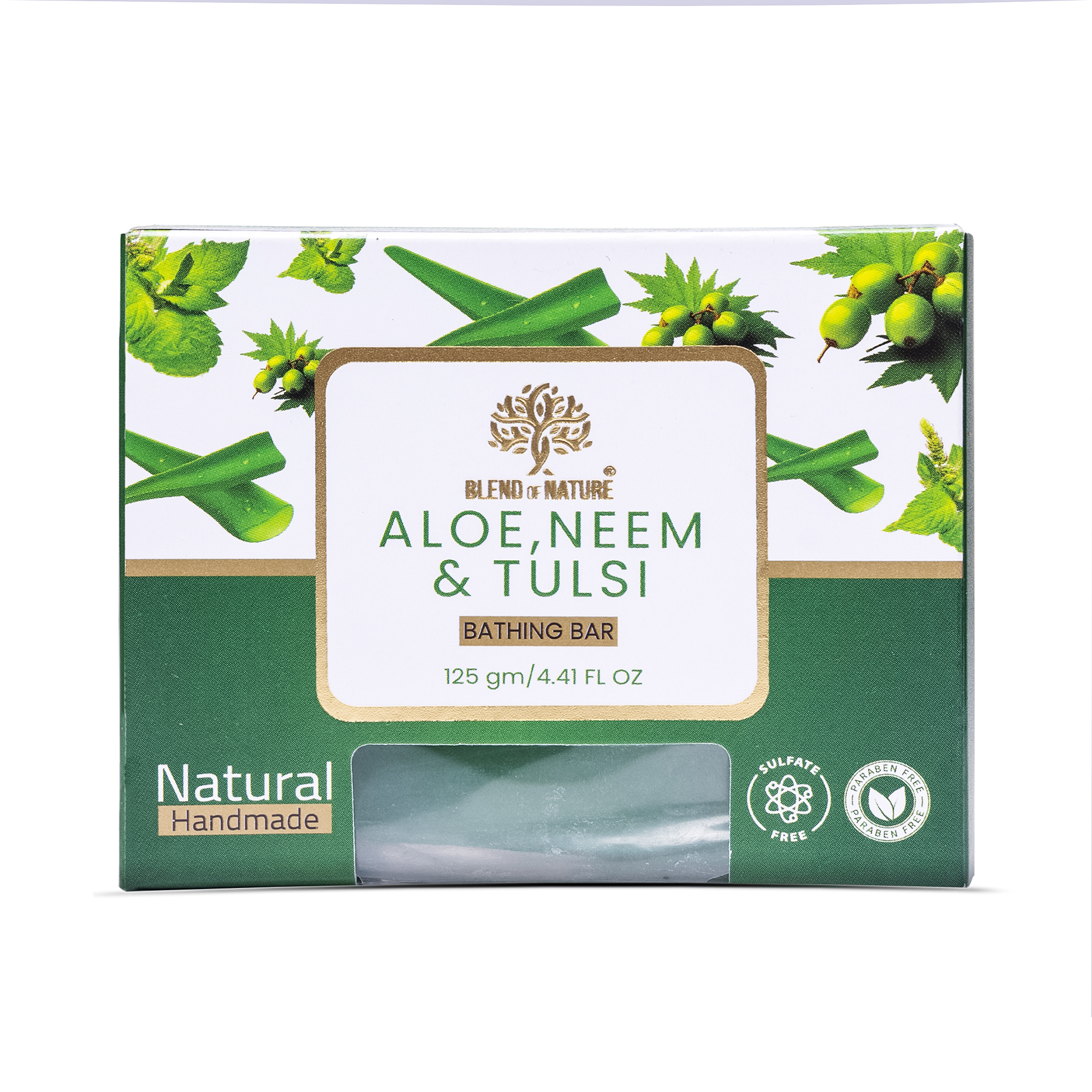 BLEND OF NATURE NEEM, TULSI & ALOEVERA SOAP - 125 GM- LARKEHIM7847489265