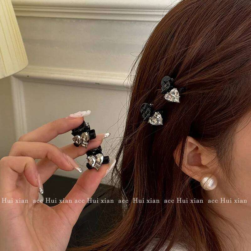 Mini korean accessories hair clips for girls women pin bows claw Crab rhinestone vintage trendy leading cute Kawaii kpop