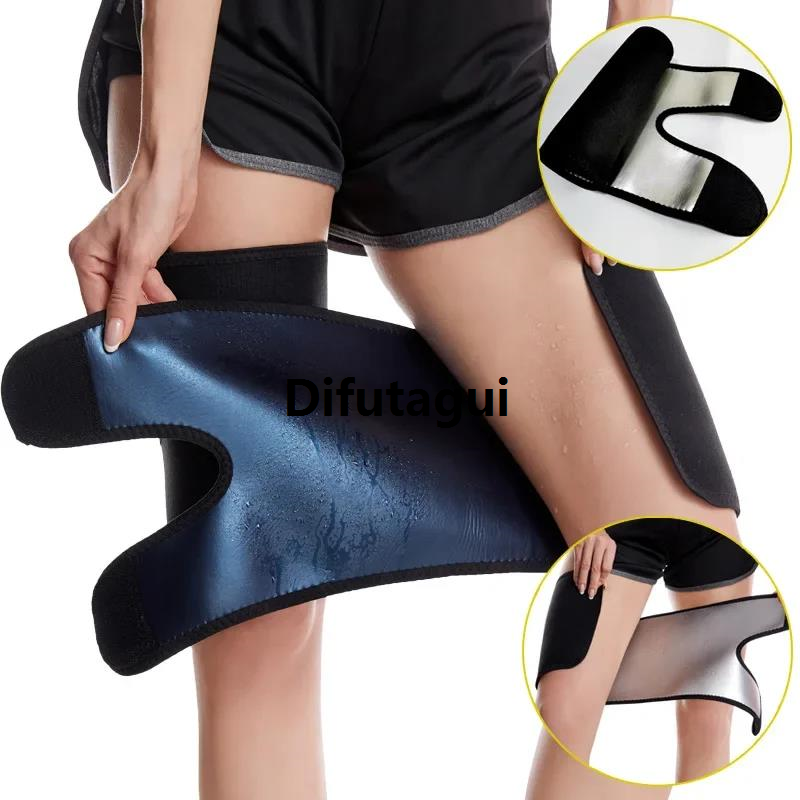 Difutagui Special Offer 1Pair Unisex Sauna Leg Shaping Belt Women Body Shaper Ion High Quality Coating Thermo Thigh Trimmers Slimming Hot Sweat Fitness Fat Burning