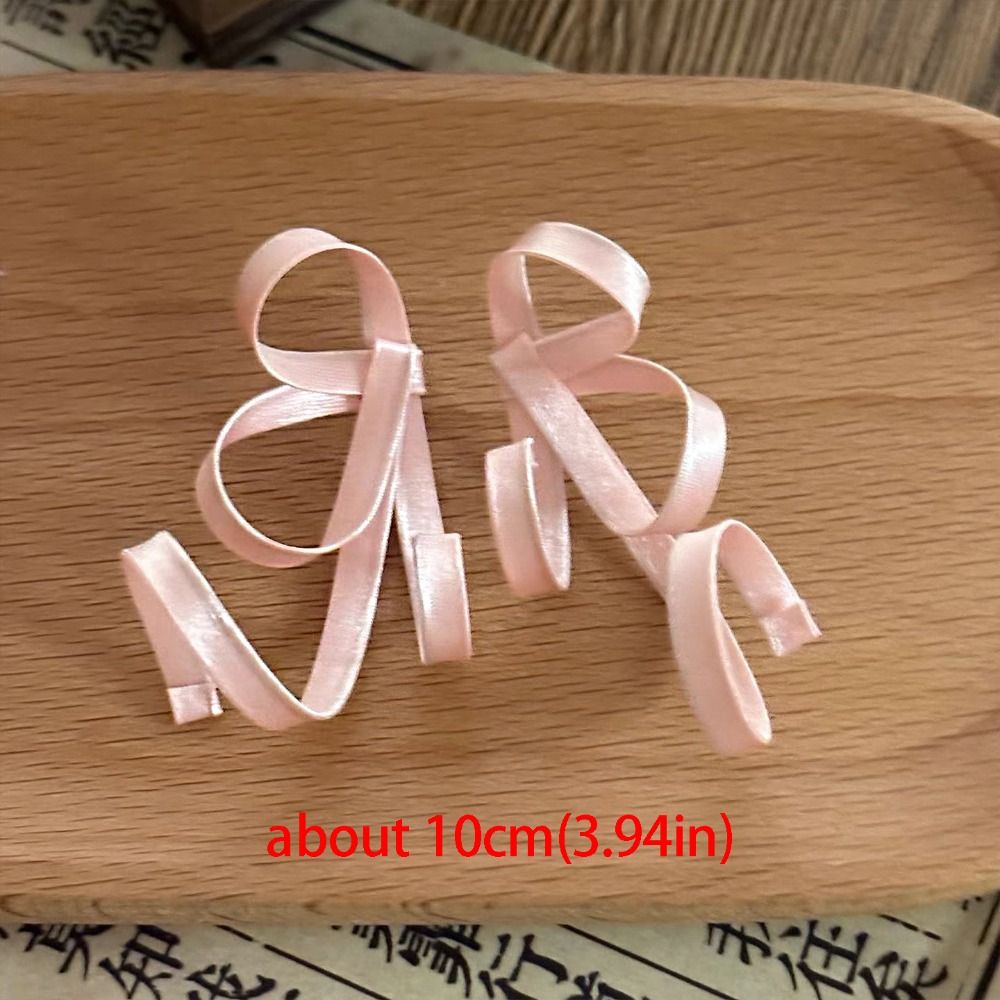 Cute Needle Bow Ribbon Stud Earrings Gentle Fashion Bowknot Drop Earrings Chinese Style Geometric Vacation Style Earrings Women