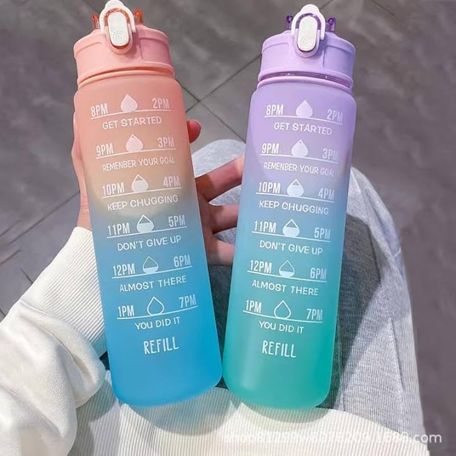 Water Bottle Sport With Straw -1000 ml