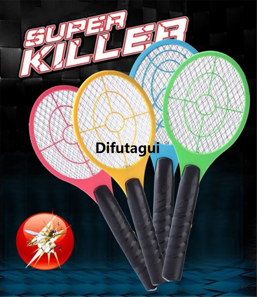 Difutagui Electric Fly Swatter Mosquito Killer Wireless Battery Power Bug Luxury Zapper Racket Anti Insects Home Indoor Outdoor Repellent