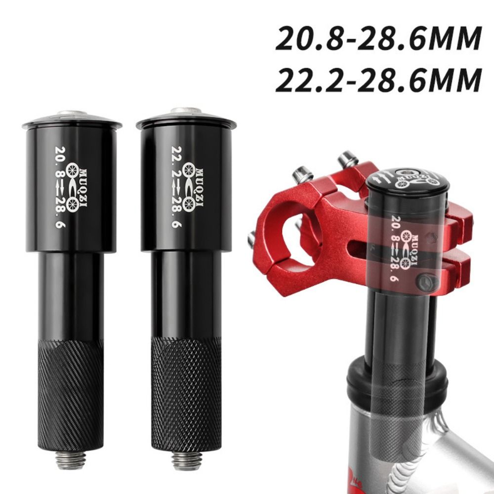 Durable Aluminum Alloy Bike Fork Extention Adapter 20.8/22.2MM Lightweight Hanging Core Riser Black Bicycle Parts Bicycle Accessories