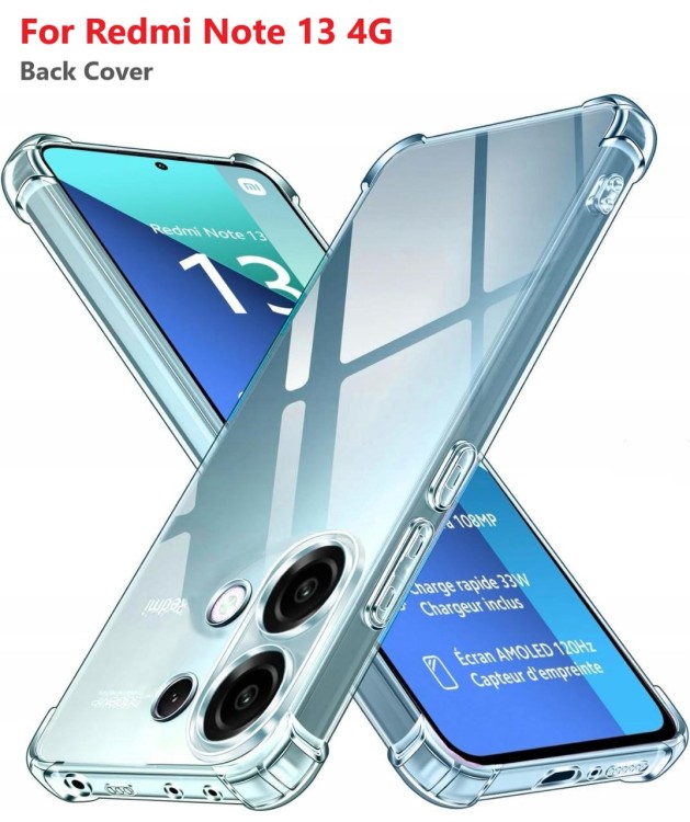 Xiaomi Redmi Note 12 4G Soft Transparent Cover Airsac Shock Proof Case