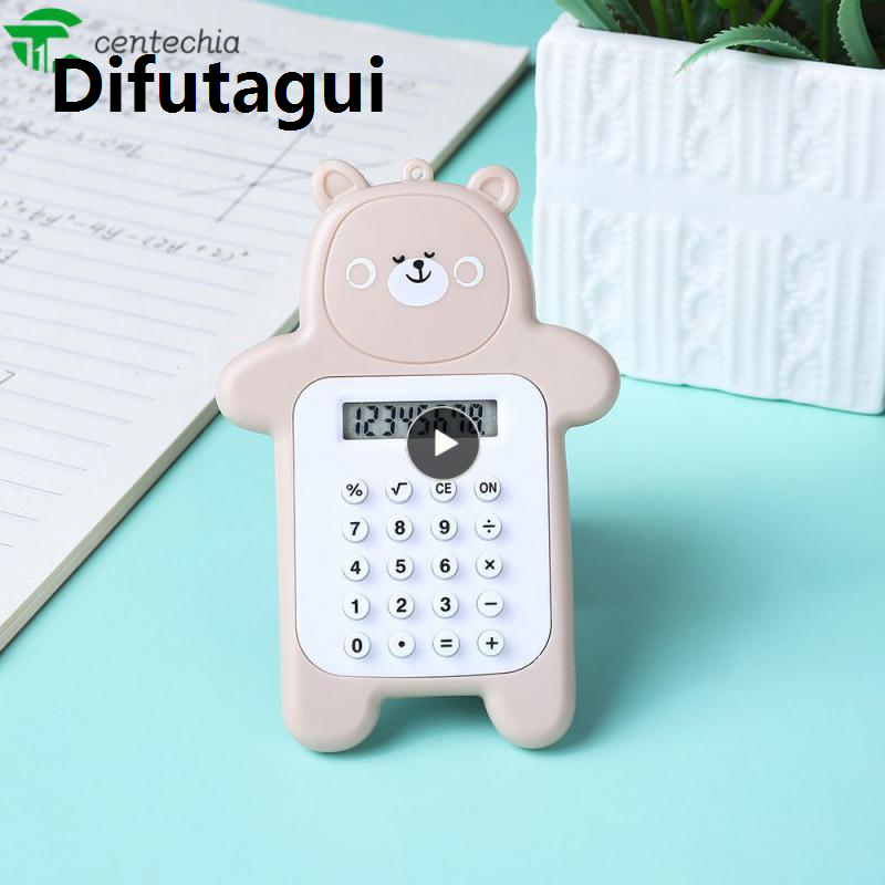 Difutagui Luxury 1/2PCS Cartoon Cute Bear Calculator Korean Fashion Mini Portable Small Pupil Computer Office Electronics Supplies