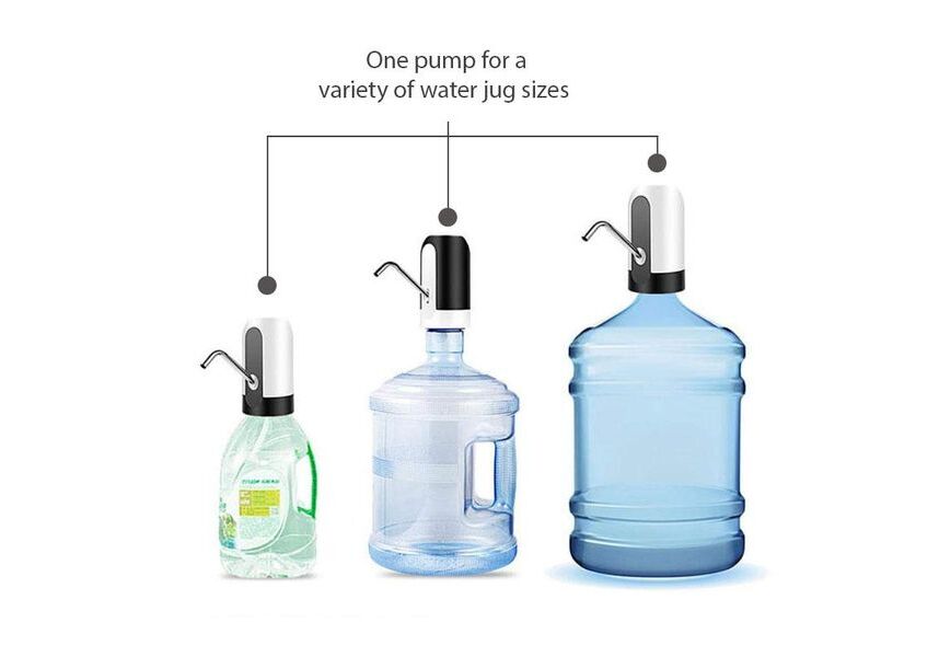 Jar Water Pump With Light Indicator Electric Rechargeable Automatic